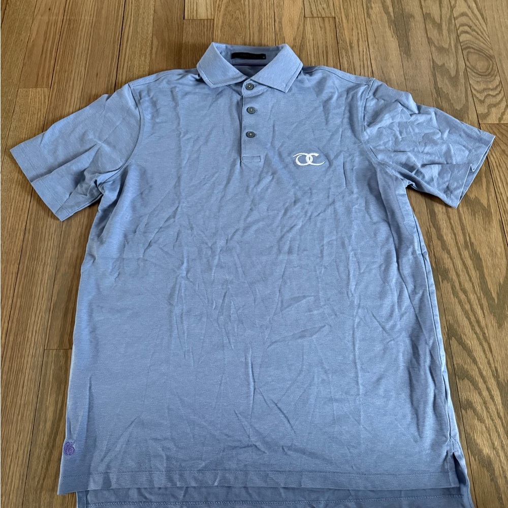 Greyson Men's Light Blue Polo Shirt with Chest Logo